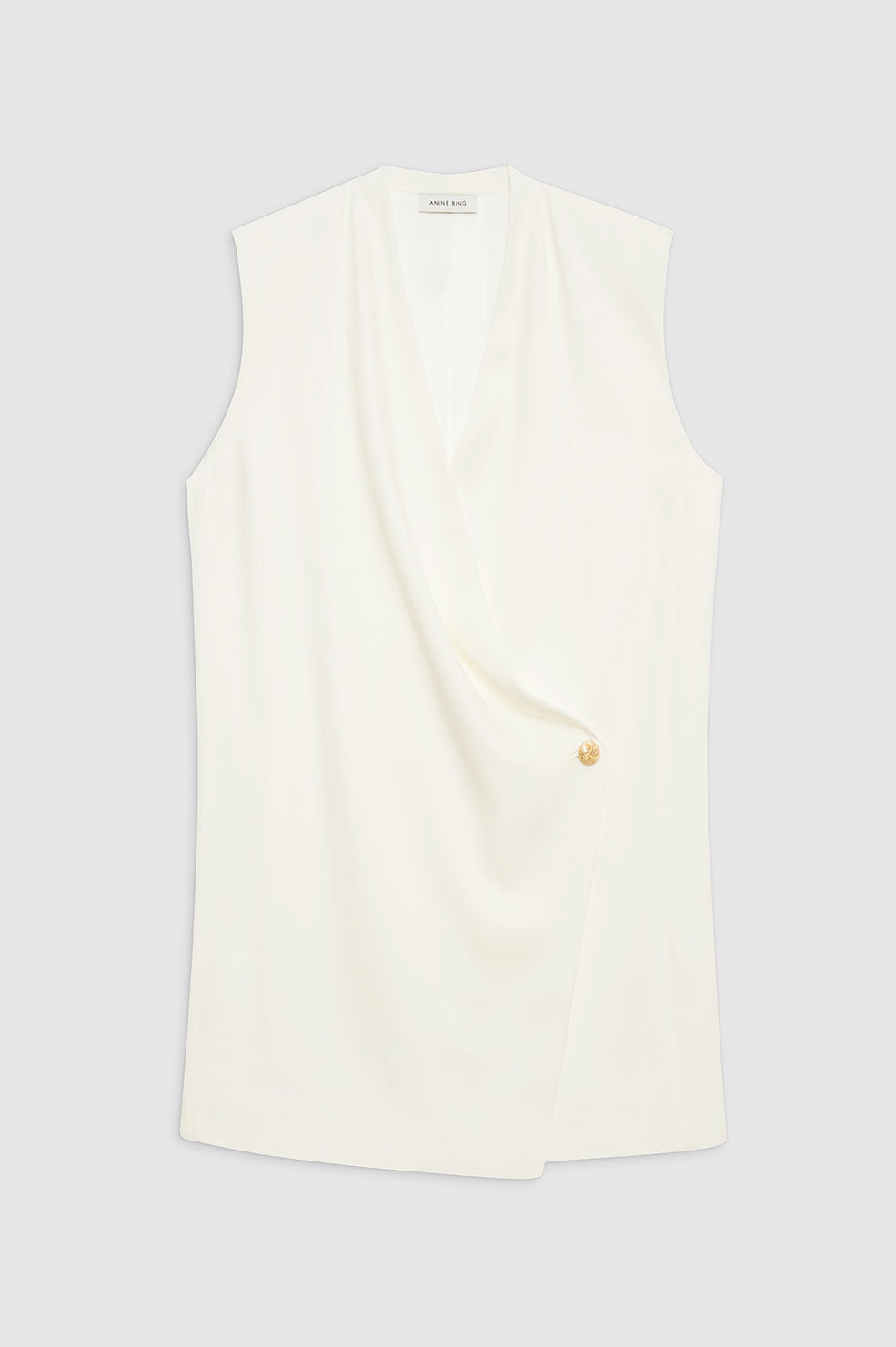 ANINE BING Venice Mini Dress - Ivory - Front View