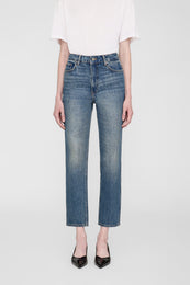 ANINE BING Vin Jean - Nile River Blue - On Model Front Second Image