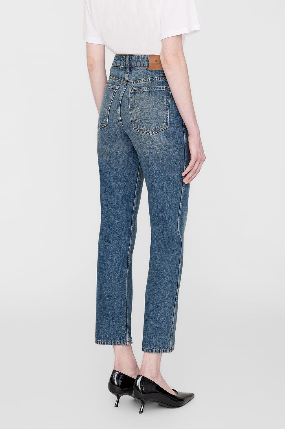 ANINE BING Vin Jean - Nile River Blue - On Model Back