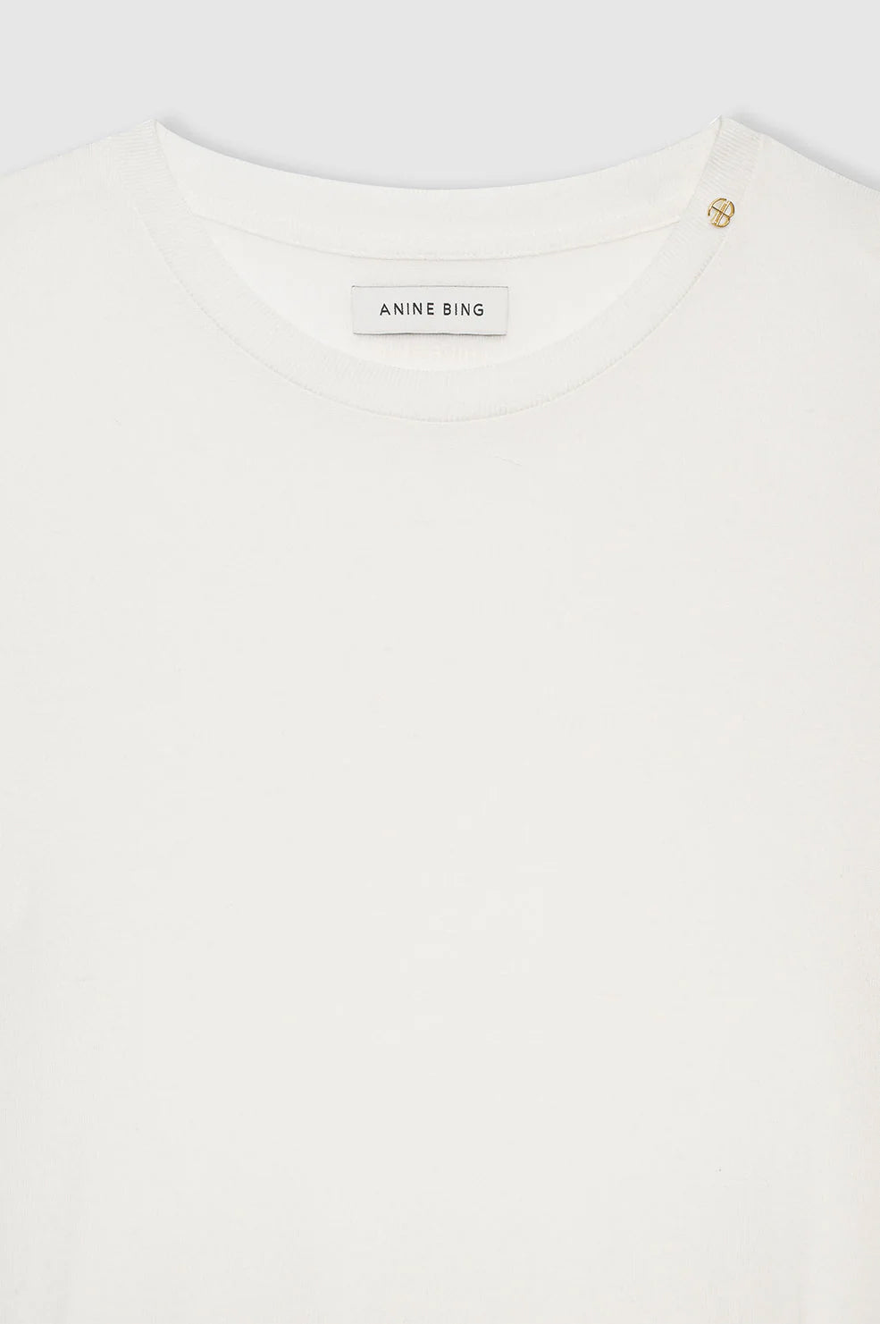 ANINE BING Amani Tee - Off White - Detail View