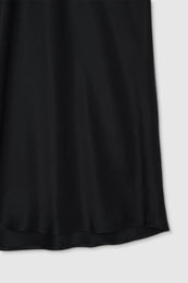 ANINE BING Bar Silk Maxi Skirt - Black - Detail View