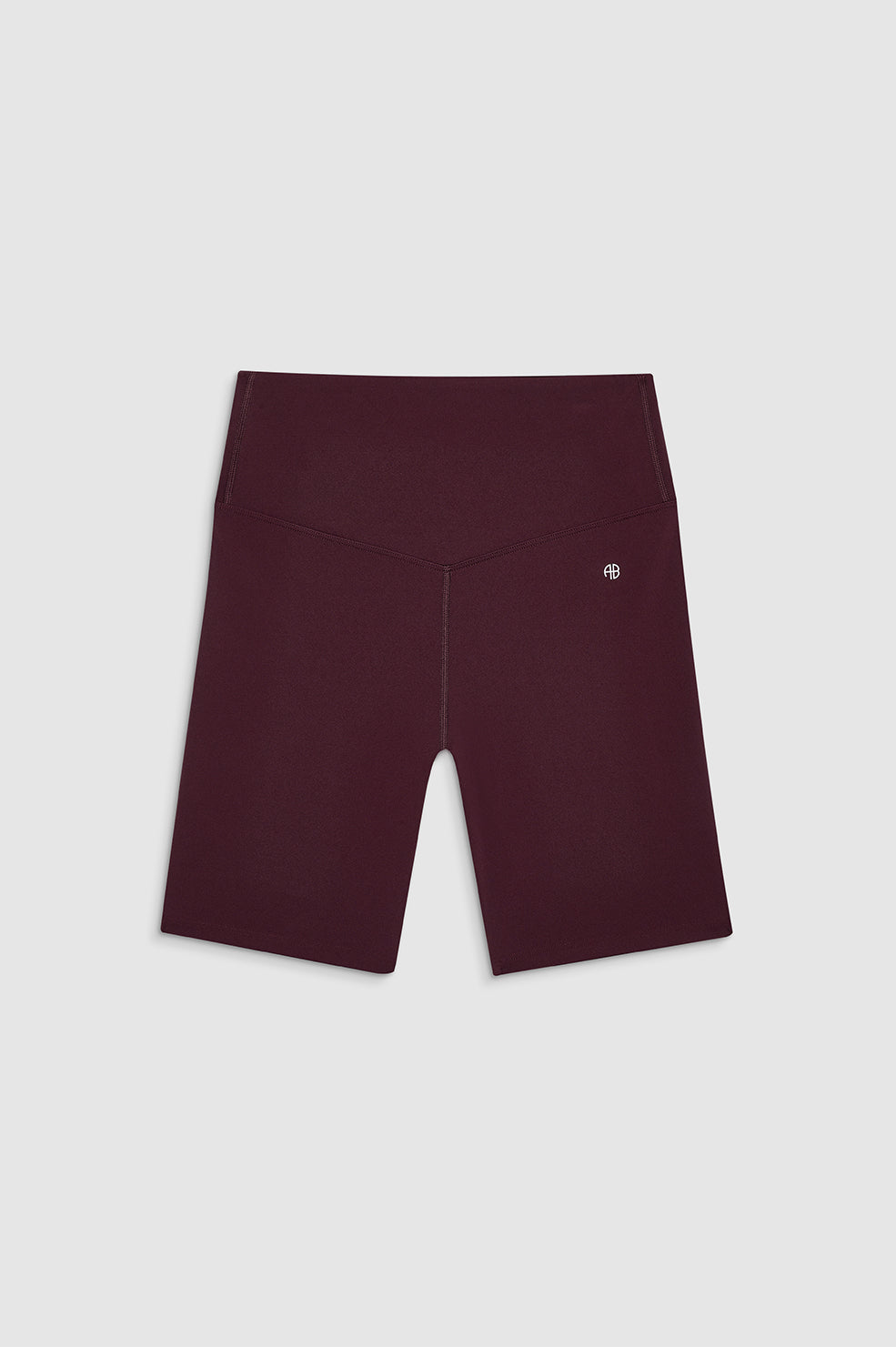 ANINE BING Blake Biker Short - Bordeaux - Front View