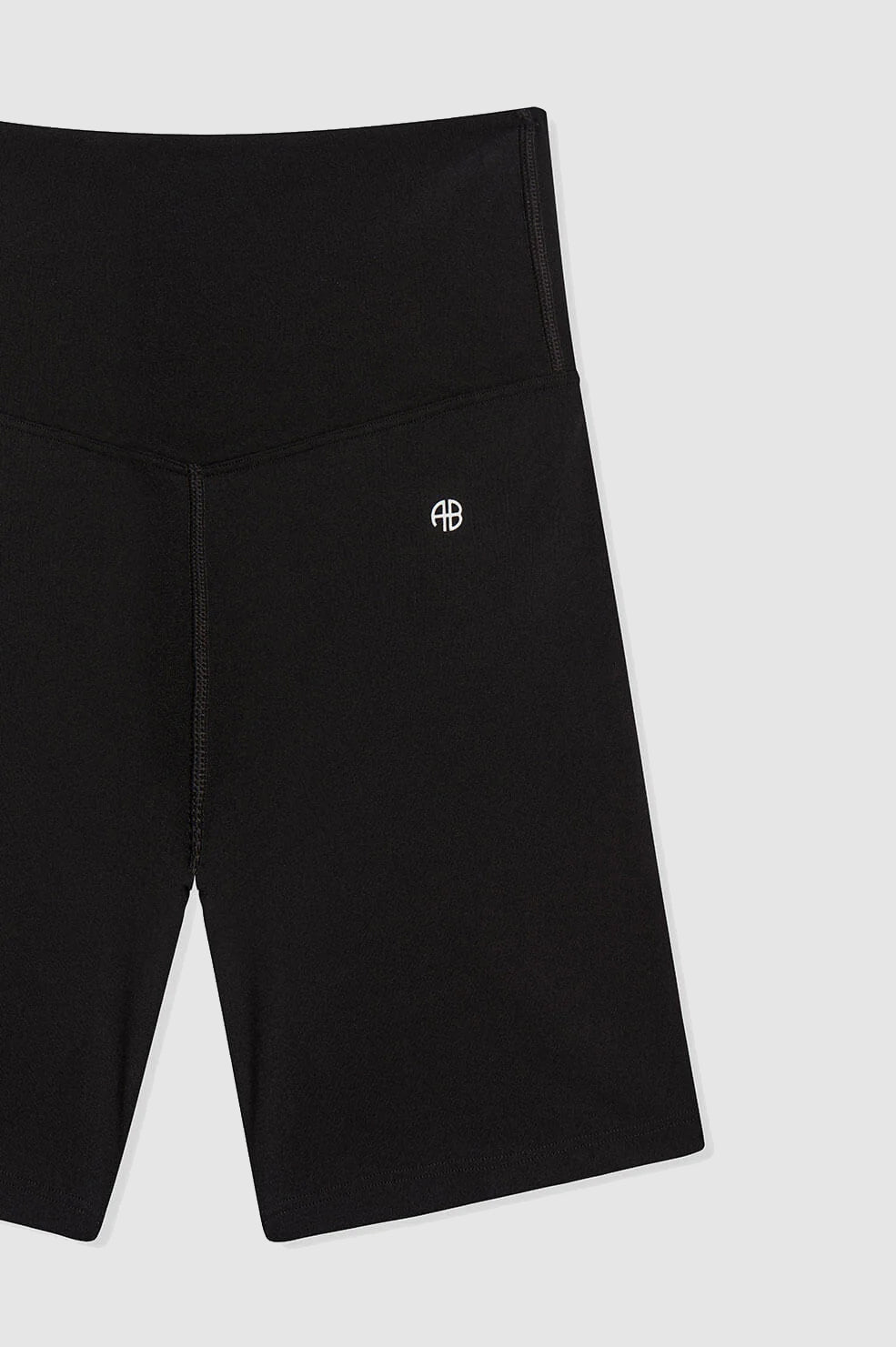 ANINE BING Blake Biker Short - Black - Detail View