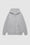 ANINE BING Bond Zip Up Hoodie Framed Monogram - Heather Grey - Front View