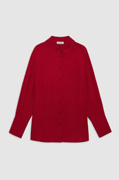 ANINE BING Bridget Shirt - Scarlet Red - Front View