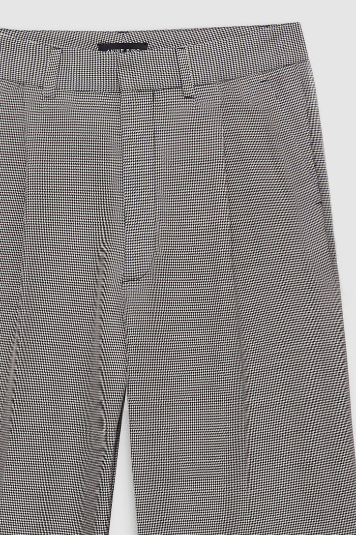 ANINE BING Carrie Pant - Black And White Mini Houndstooth - Detail View