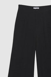 ANINE BING Carrie Pant - Black Linen Blend - Detail View