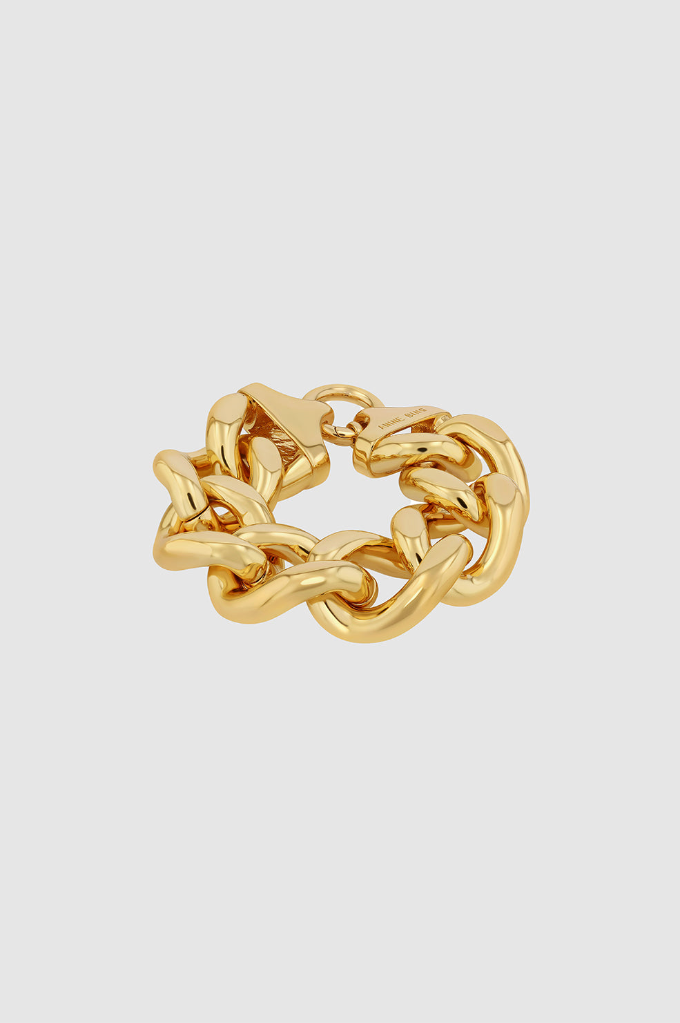 ANINE BING Chunky Chain Bracelet - Gold - Front View