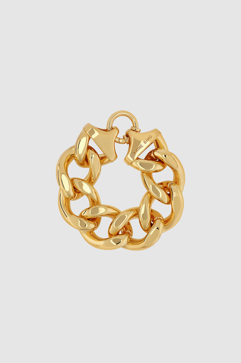 ANINE BING Chunky Chain Bracelet - Gold - Side View