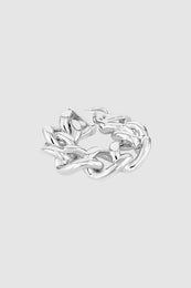 ANINE BING Chunky Chain Bracelet - Silver - Front View