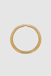 ANINE BING Coil Chain Bracelet - Gold - Front View