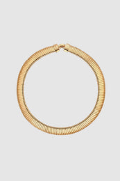 ANINE BING Coil Chain Necklace - Gold - Front View