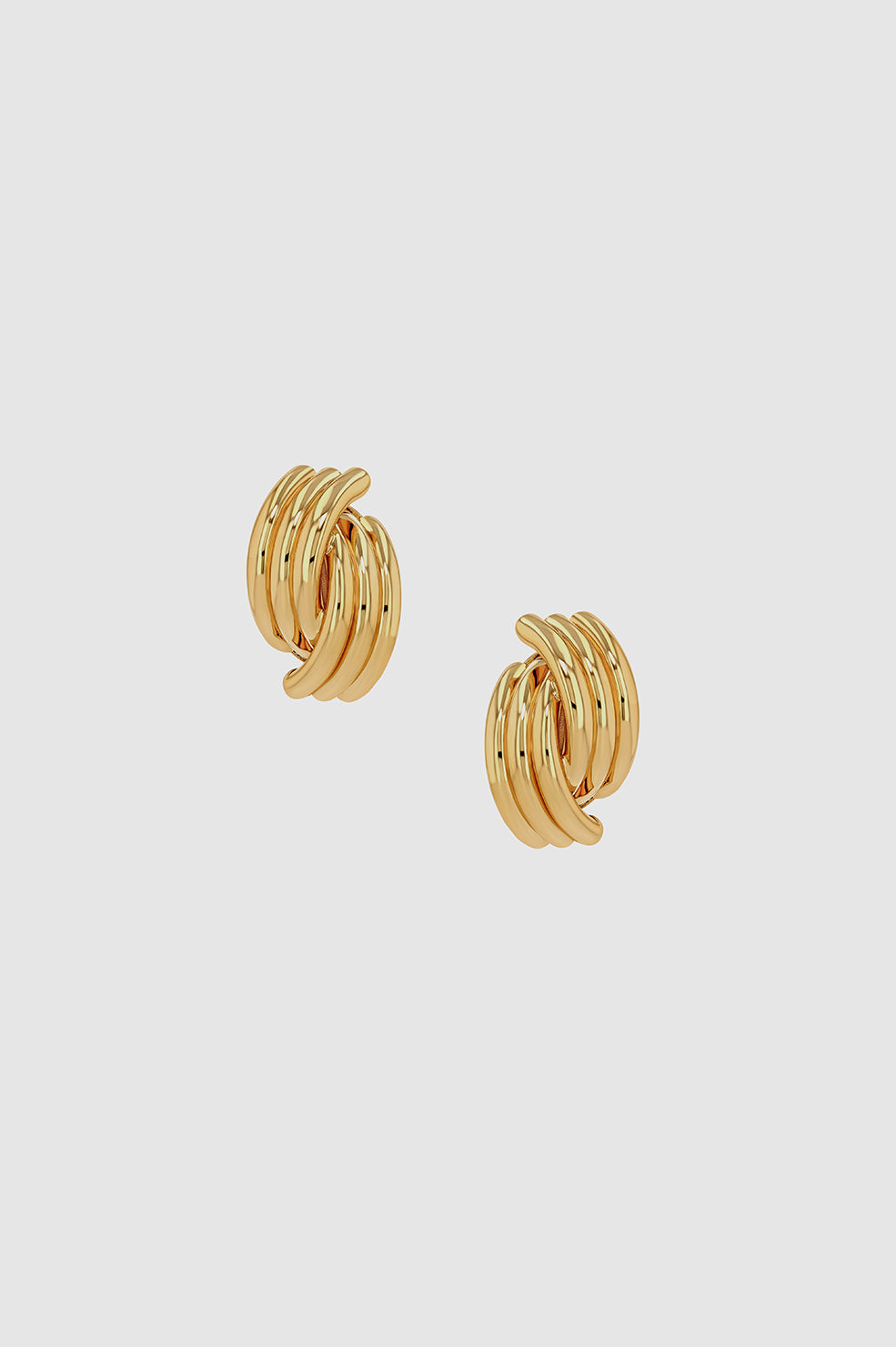 Crossover Ribbed Earrings  product image