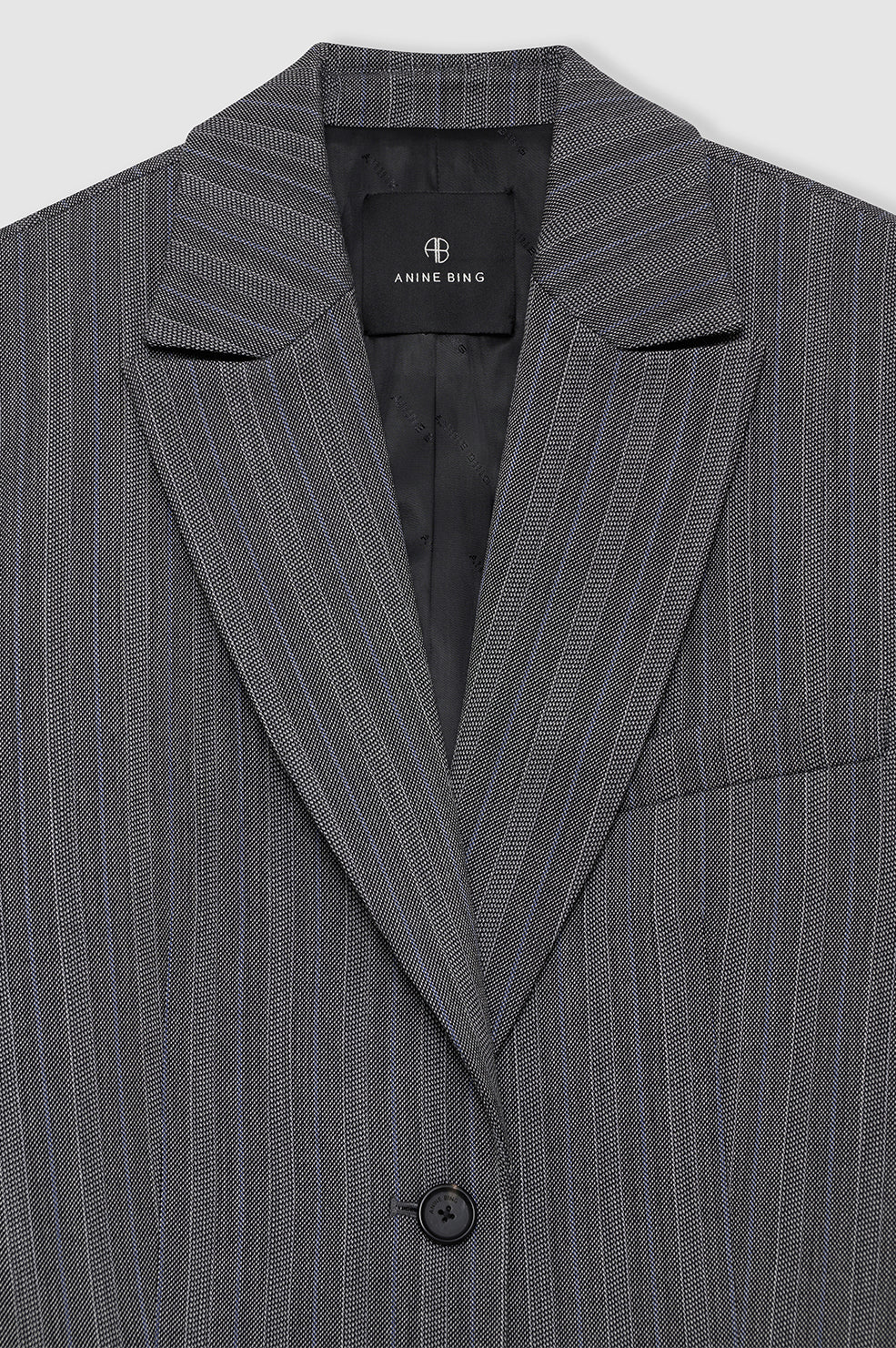 Declan Blazer - Black And Grey Stripe