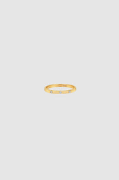 ANINE BING Delicate Diamond Band Pinky Ring - 14k Gold - Front View