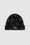 ANINE BING Elia Beanie - Black And Grey Heart - Front View