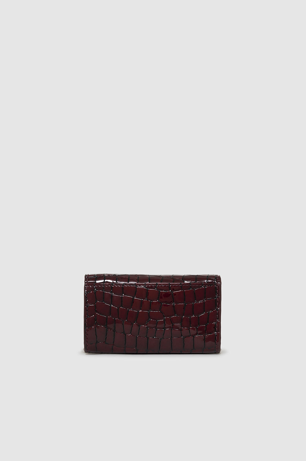 ANINE BING Elly Wallet - Burgundy Embossed - Back View