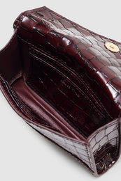 ANINE BING Elly Wallet - Burgundy Embossed - Inside View