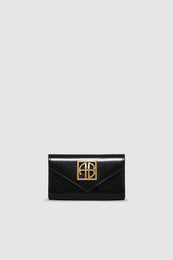 ANINE BING Elly Wallet - High-Shine Black - Front View