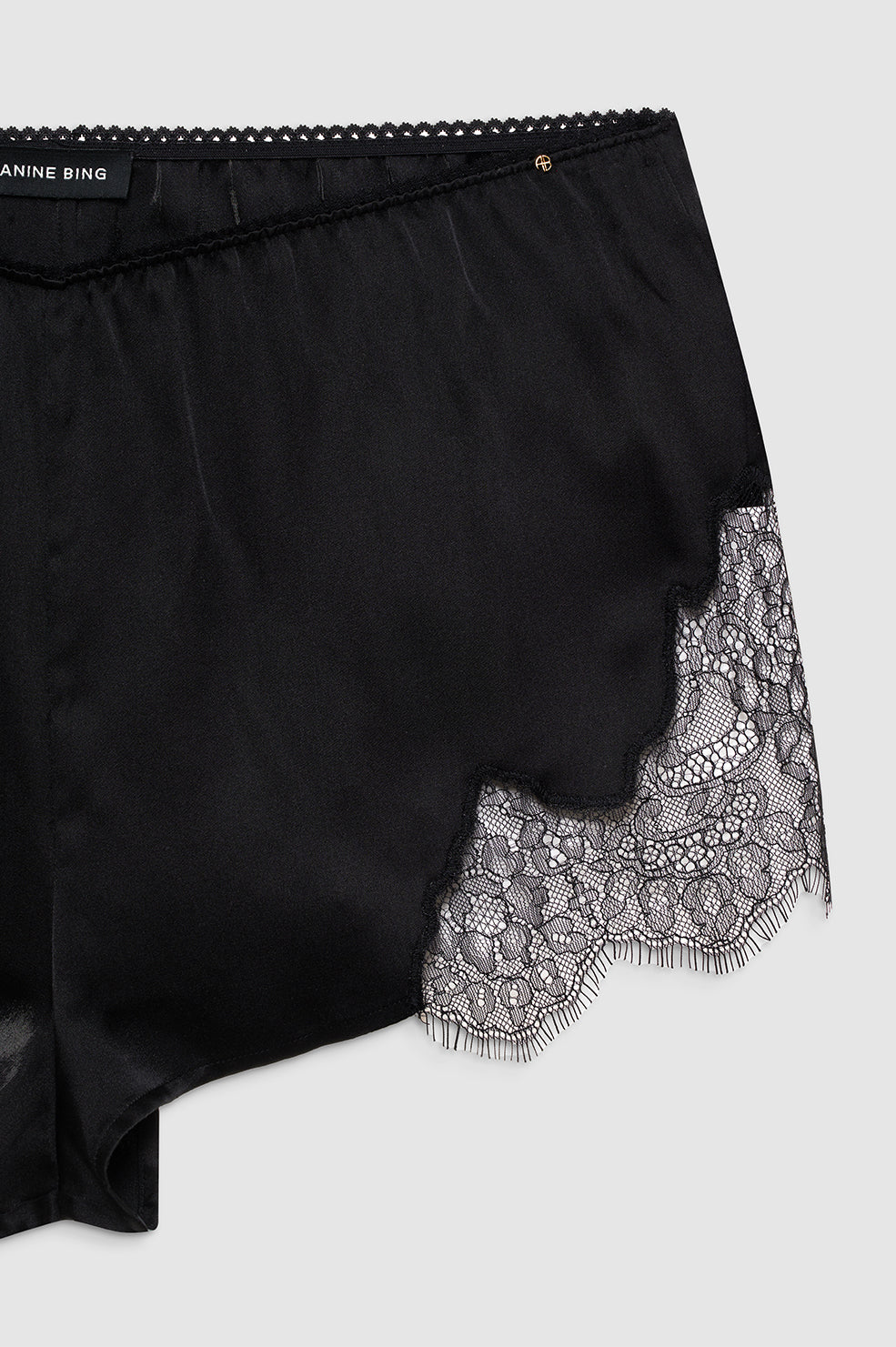 ANINE BING Farrah Short - Black - Detail View