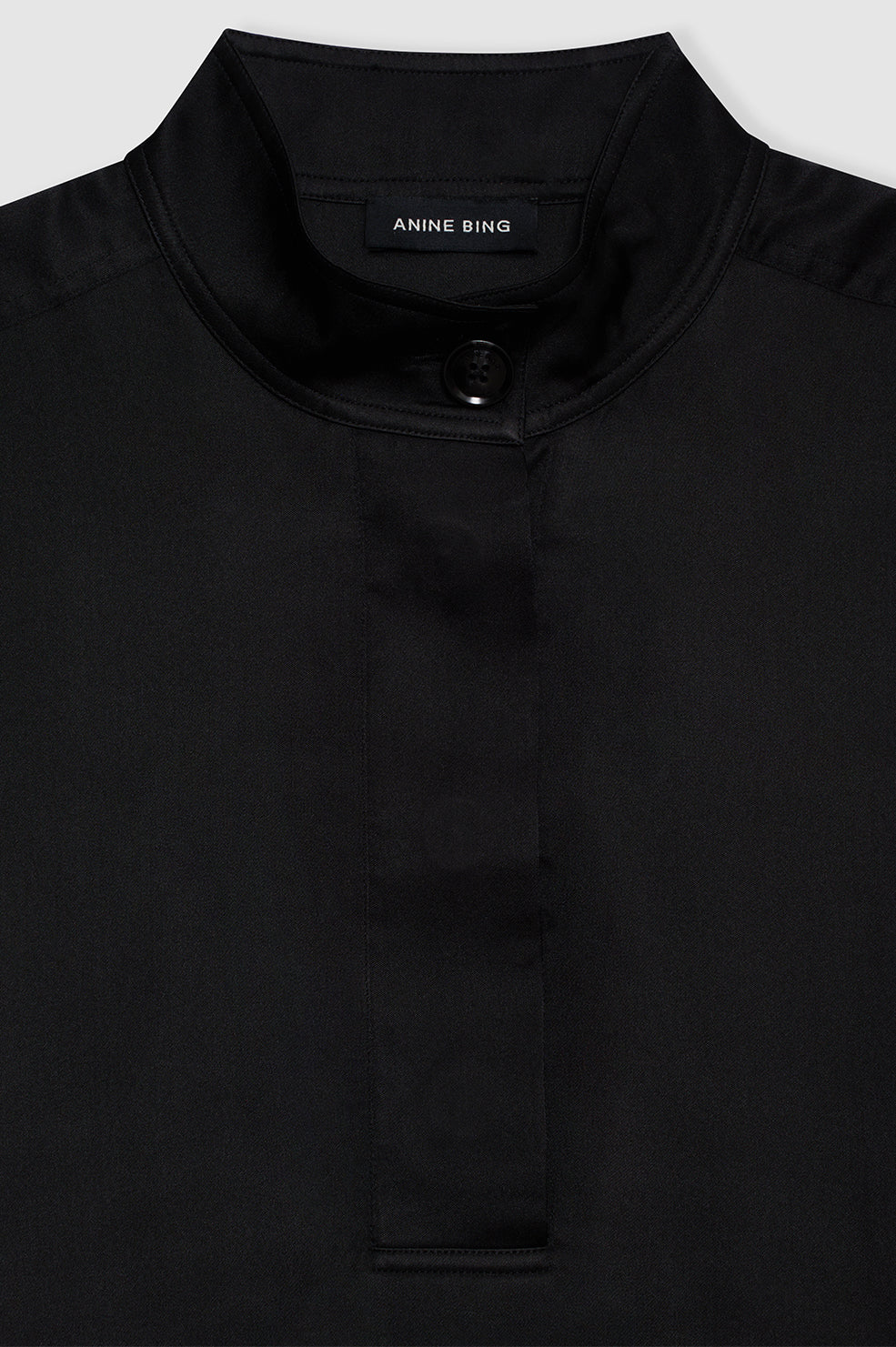 ANINE BING Geneva Top - Black - Detail View