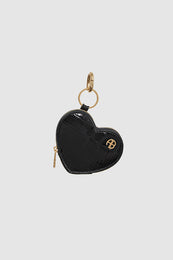 ANINE BING Harriett Coin Purse - Black Embossed - Front View