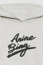 ANINE BING Harvey Sweatshirt Signature - Heather Grey - Detail View