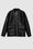 ANINE BING Henry Jacket - Black Leather With Shearling - Front View