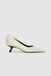 ANINE BING Hilda Pumps - High-Shine Bone - Side View