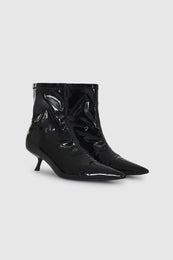 ANINE BING Hilda Boots - High-Shine Black - Side Pair View