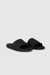 ANINE BING Isla Slides - Black Monogram - Side Pair View