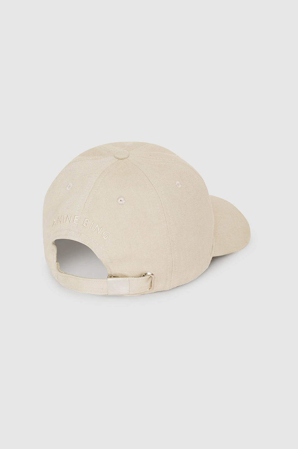 ANINE BING Jeremy Baseball Cap AB - Oatmeal - Back View