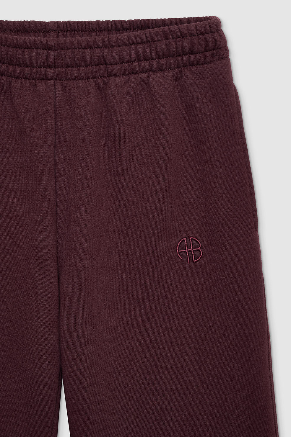 ANINE BING Karter Jogger - Dark Burgundy - Detail View