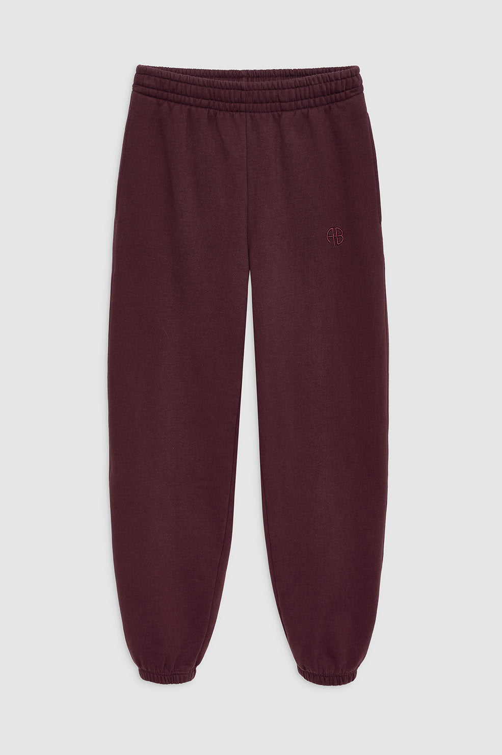 ANINE BING Karter Jogger - Dark Burgundy - Front View