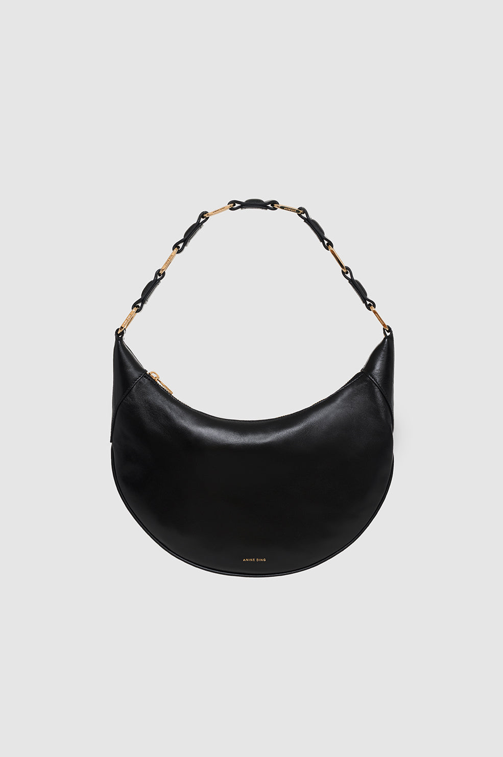 ANINE BING Kate Hobo Bag - Black - Front View