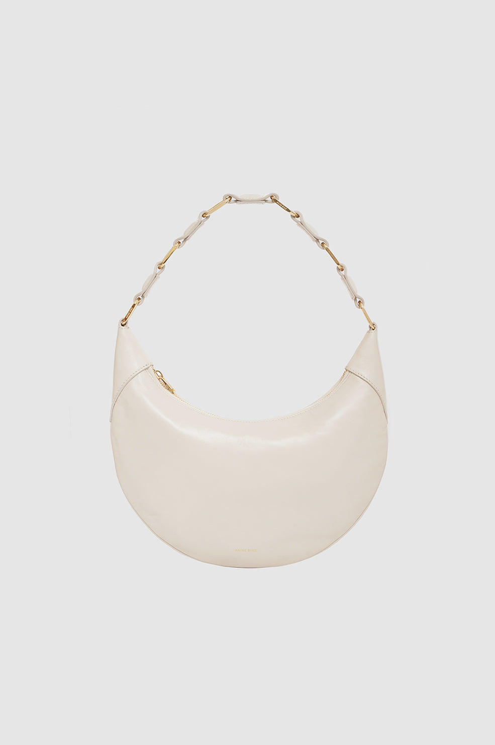 ANINE BING Kate Hobo Bag - Bone - Front View