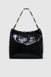 ANINE BING Kate Shoulder Bag - High-Shine Black - Back View