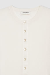 ANINE BING Katrin Long Sleeve Sweater - Ivory - Detail View