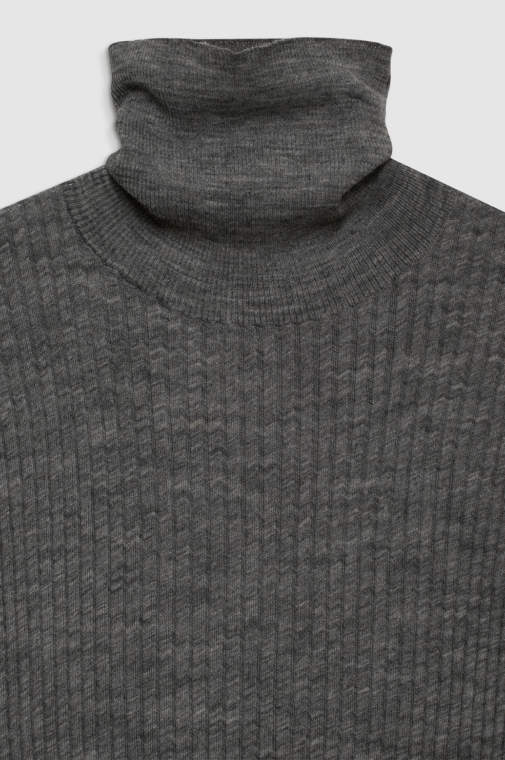 ANINE BING Kyle Sweater - Dark Heather Grey - Detail View