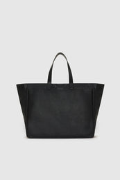 ANINE BING Large Rio Tote - Black Recycled Leather - Back View