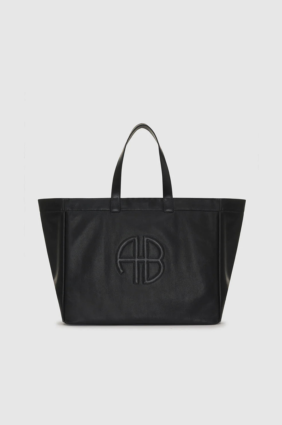 LARGE RIO TOTE - BLACK RECYCLED LEATHER