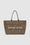 ANINE BING Leo Canvas Tote - Black And Brown Leopard - Front View