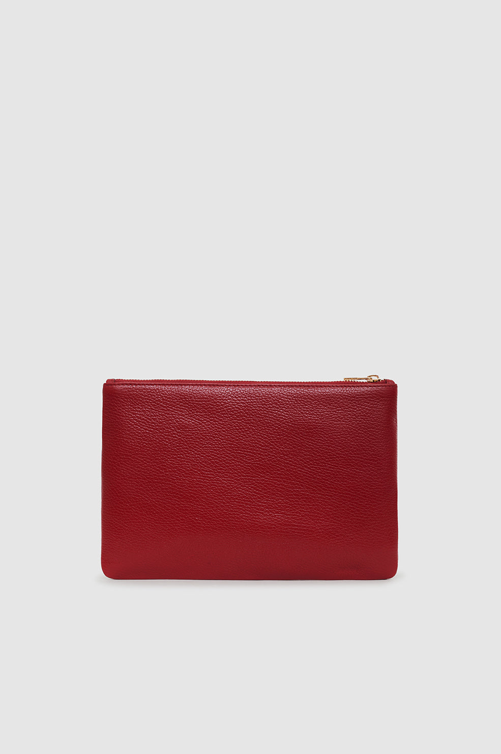 ANINE BING Lili Pouch - Red Pebbled - Back View