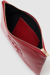 ANINE BING Lili Pouch - Red Pebbled - Inside View