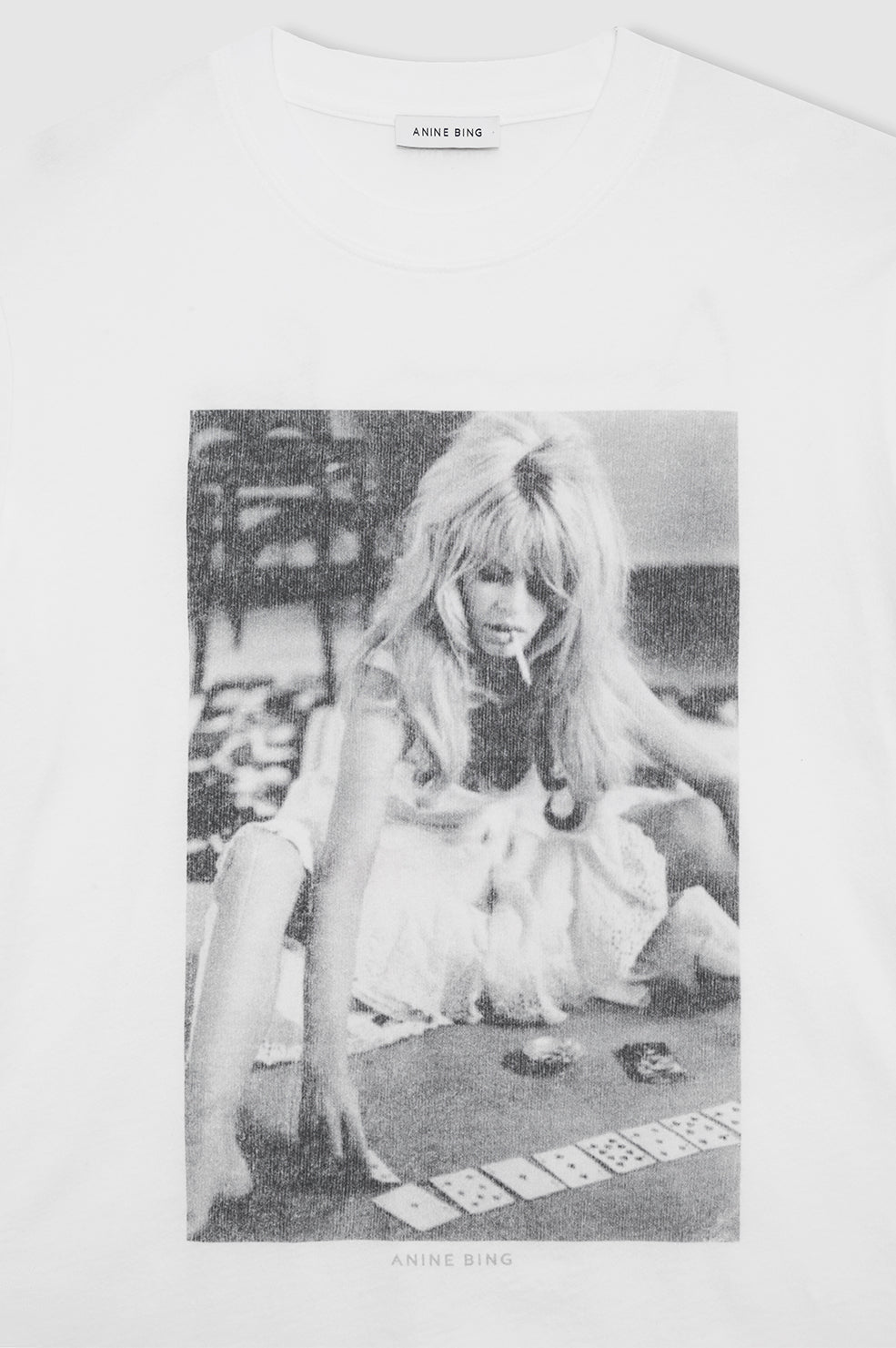 ANINE BING Lili Tee AB X DK X Brigitte Bardot - Ivory - Detail View