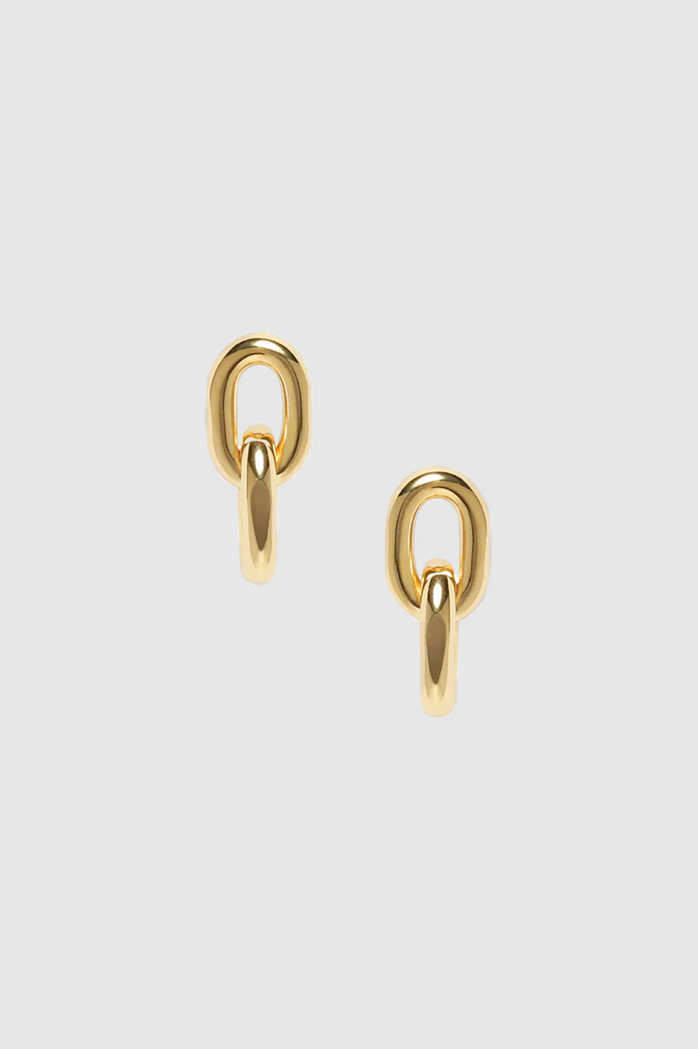 ANINE BING Link Drop Earrings - 14k Gold - Front View