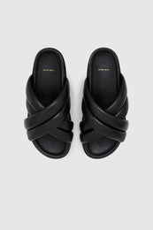 ANINE BING Lizzie Slides - Black - Top View