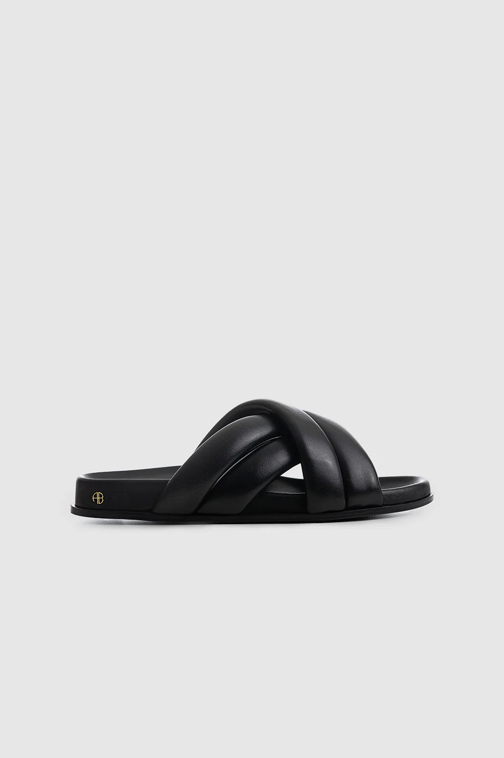 ANINE BING Lizzie Slides - Black - Side View