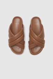 ANINE BING Lizzie Slides - Cognac - Top View