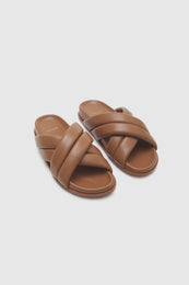 ANINE BING Lizzie Slides - Cognac - Side Pair View